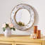 Bois de manguier / miroir rond ajusté