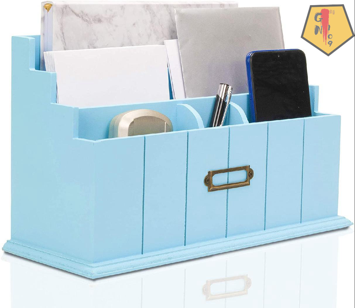 Blu Monaco 6 Piece Dark Teal Desk Organizer Set - Desk Organizers and  Accessories for Women - Teal Desk Accessories - Desktop Organization 