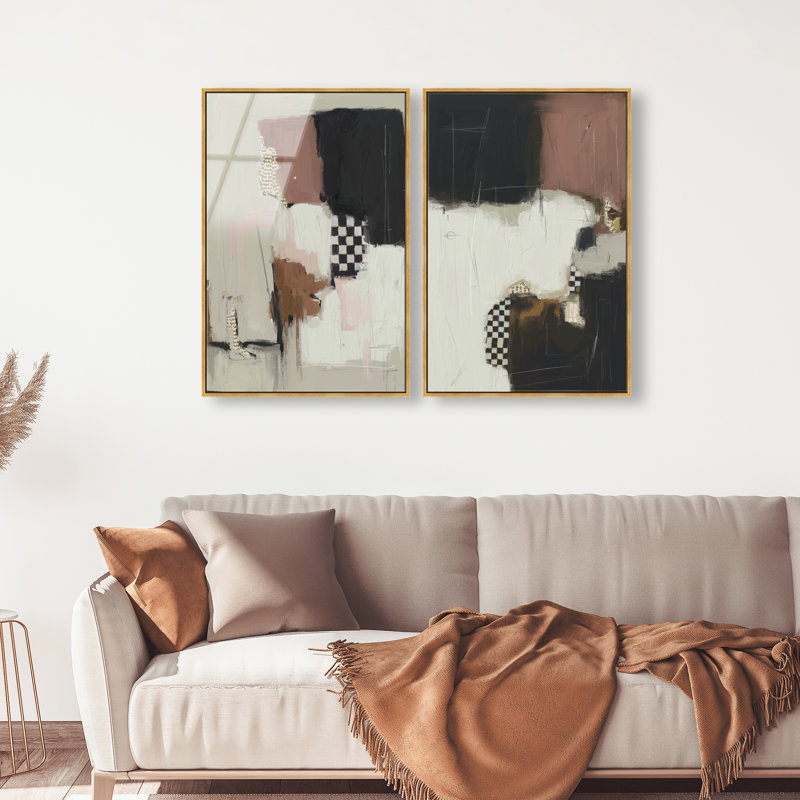 Longing Set Set by Oliver Gal, 31"H x 46"W, Gold Floater Frame
