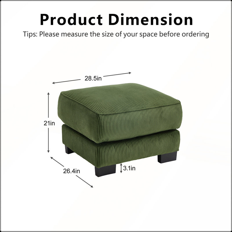 Modular Sectional Sofa with Corduroy Fabric, Deep Seats, and Ergonomic Design for Versatile Comfort and Style