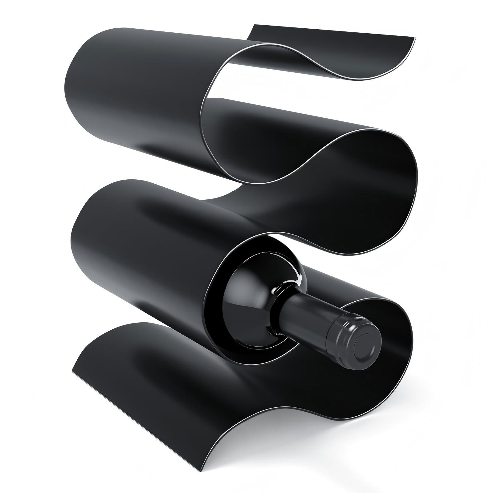 Prep & Savour Black Wine Rack Tabletop, Modern Metal Wine Rack, Simple ...