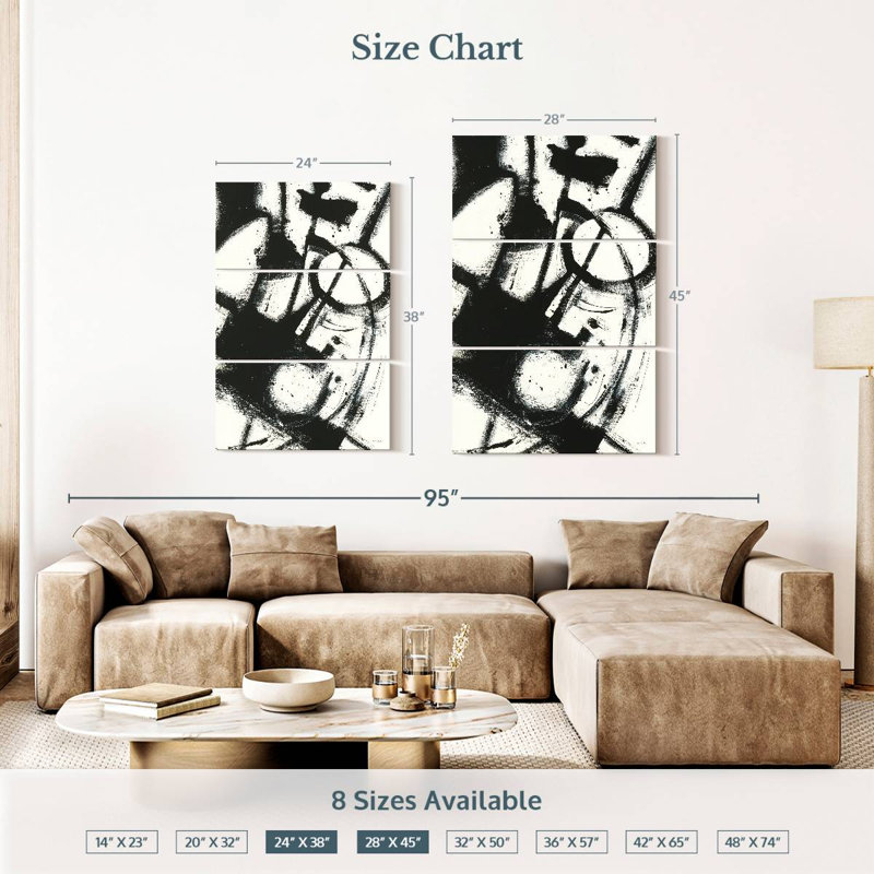 Avery Expression Abstract II White, 38" H x 24" W