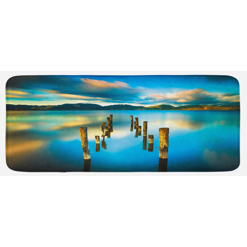 Rustic Polyester Kitchen Mat