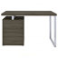 Bureau réversible à 3 tiroirs gris patiné-1198391817