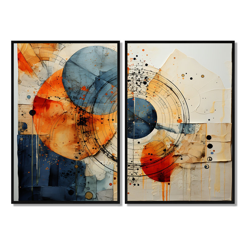 Art mural mixte sur toile, Impression encadrée flottante, Noir, H 36 po x l 48 po