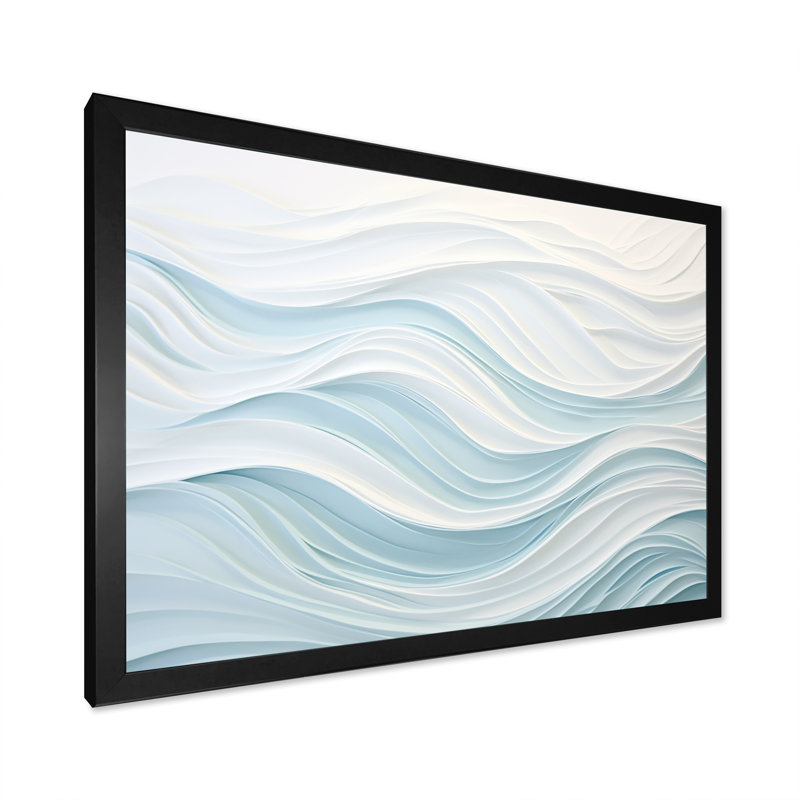 Chlora - art mural abstrait en marbre, Cadre simple noir, H 30 po x l 40 po x P 1,5 po