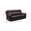Ensemble de salon inclinable en cuir véritable 3 pièces Arashel-262527787