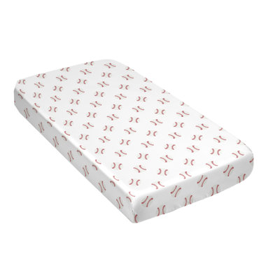Baseball Patch Satin Fitted Crib Sheet
