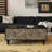 47.24" Black Solid Wood Rectangular Coffee Table