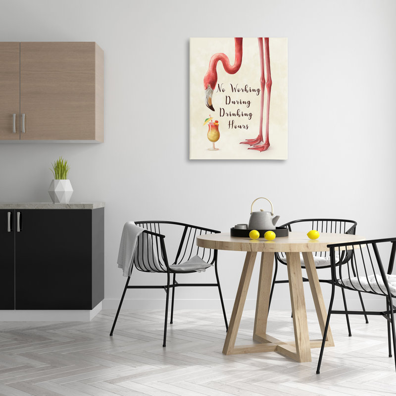 «Flamingo & Cocktail Expression» par Ziwei Li, H 40 po x l 30 po