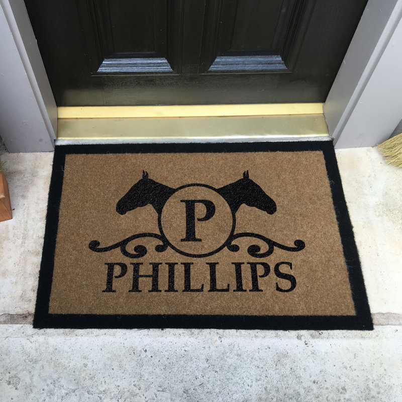 Tapis de porte d'extérieur antidérapant en caoutchouc 72 po x 36 po Heaton, Oui, Brun clair, 36 po x 24 po
