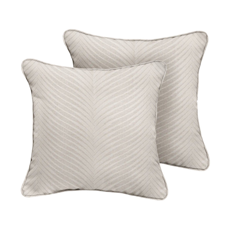 Housse et insert de coussin décoratif intérieur / extérieur Adeli Sunbrella®, 24 po x 24 po, Naturel