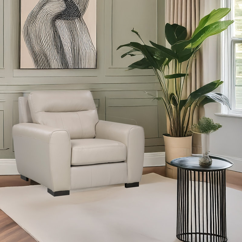 Chaise en cuir Blende, taupe