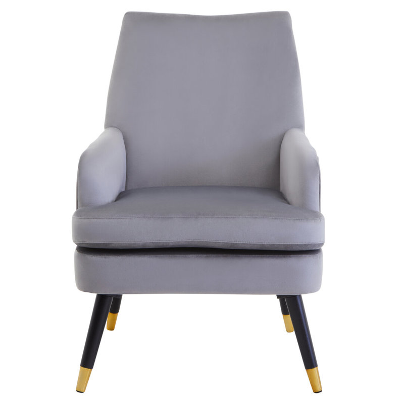 Velvet Club Chair, Grey