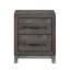 Belle table de chevet moderne avec 2 tiroirs et finition brune
