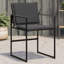 Fauteuils de patio avec coussins 4 pièces Latitude Run® en acier noir Latitude Run®