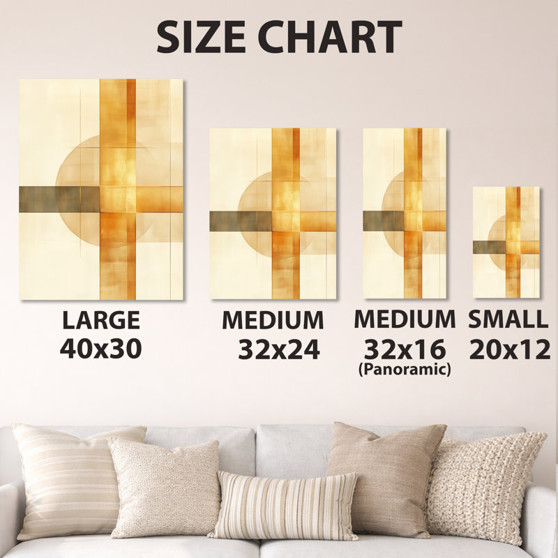 Golden Intersection - décor transitionnel moderne abstrait, impression sur métal moderne, L 16 po x H 32 po
