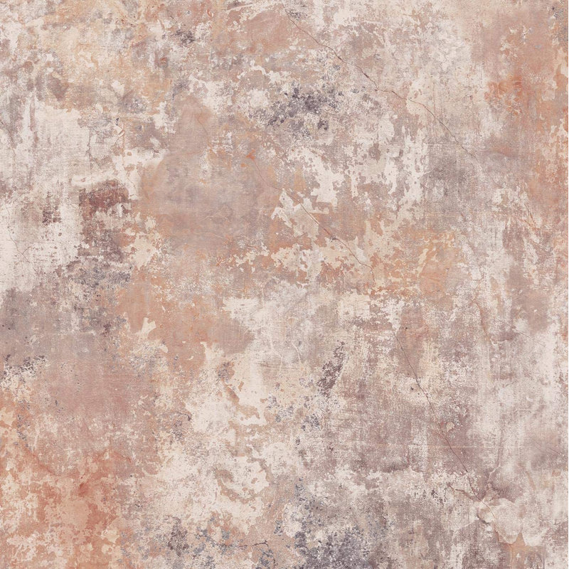 Plaster Chalk Industrial Concrete Effect 10.05m x 53cm Textured Matte Wallpaper Roll, Blush