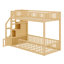 Bunk Bed On Floor With Stairs Storage-427809880