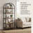 71" Arched Bookcase, 5-Tier Industrial Bookshelf with Metal Frame, Tall Storage Display Shelf for Living Room, Bedroom, Home Office-2099020056