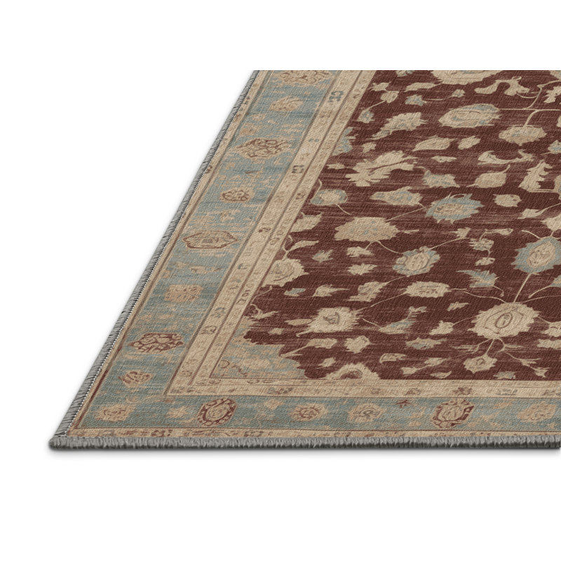 Tapis gris lavable à la machine, Rectangulaire 2 pi x 3 pi