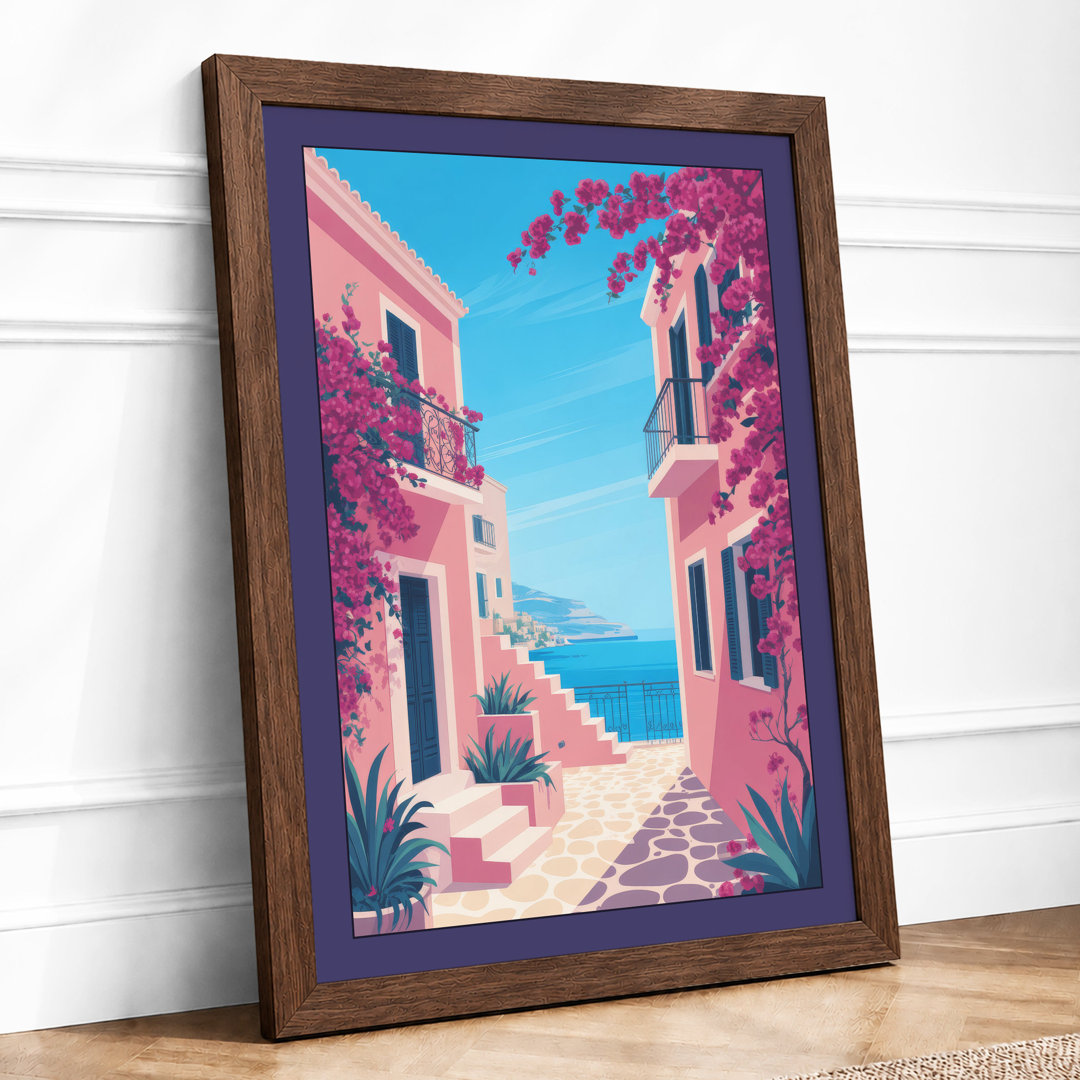 Mediterranean Escape Coastal - Framed Print