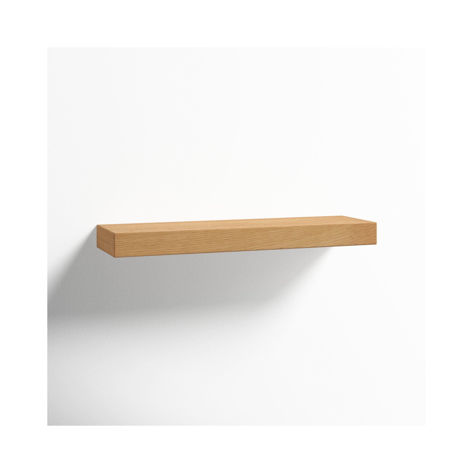 Sherice Floating Shelf, 1.97" H x 23.63" W x 10.24" D, Oak