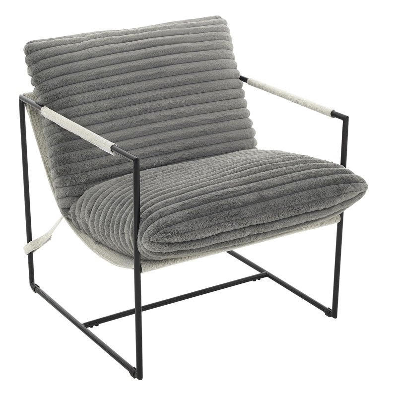 Upholstered Accent Chair, 2PCS, Corduroy, Dark Gray