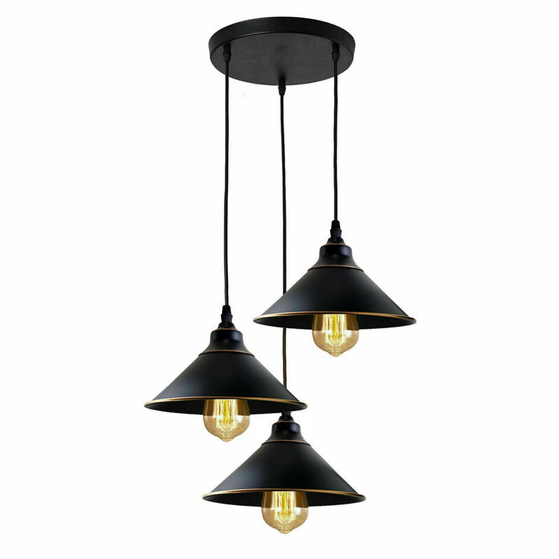 Jowett 3 - Light Black Cluster Pendant, Yes