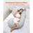 Pregnancy Pillow C-Shaped Full Body Maternity Pillow Ultra-Soft and Breathable