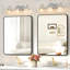 Luminaire de meuble-lavabo 17 po - 3 lumières nickel, abat-jour en cristal transparent, rétro-miroir
