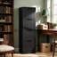 Black 4-Drawer Filing Cabinet with Lock, Adjustable Hanging Bars for A4 & Letter Files, Home Office Storage Cabinet
