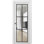 Porte française coulissante à poches | Verre transparent Lucia 2366 | Kit de garniture de quincaillerie de rail | Portes robustes intérieures en bois massif pour chambre à coucher