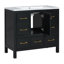  Vanity with Resin Sink, Solid Wood Cabinet with 5 Drawers and Soft Closing Doors, Freestanding Storage Set-1740180251
