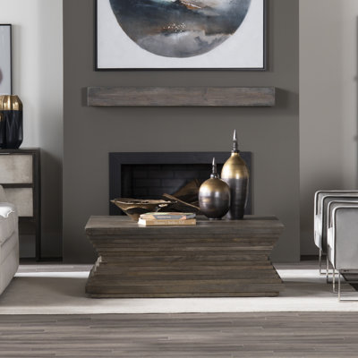 Table basse carrée en bois massif Burkhart