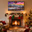 «Christmas Winter Mountain Landscape With Christmas Decorations», ensemble de 3 impressions murales sur toile-116592094
