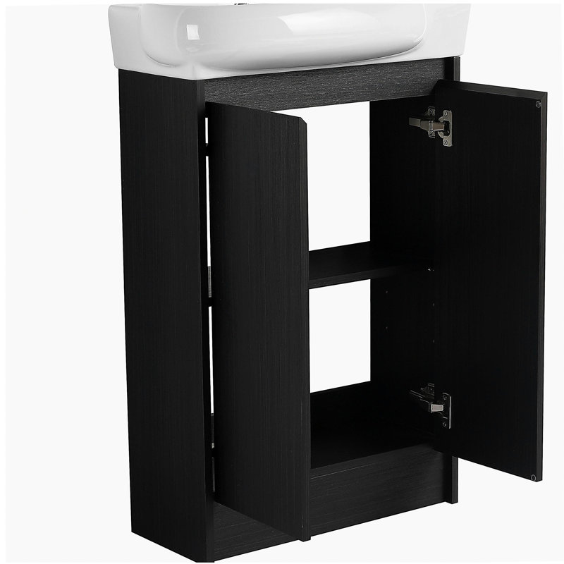 Lavabo de salle de bain autoportant 23 "avec lavabo, porte