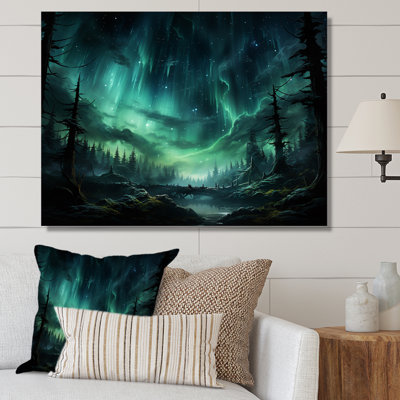 Northern Lights Starry Night I - Landscapes Wall Art Prints