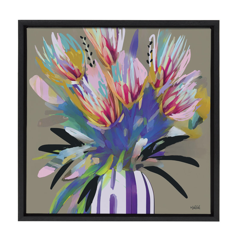 Bright Flowers by Inkheart Designs Framed Canvas Wall Art Print