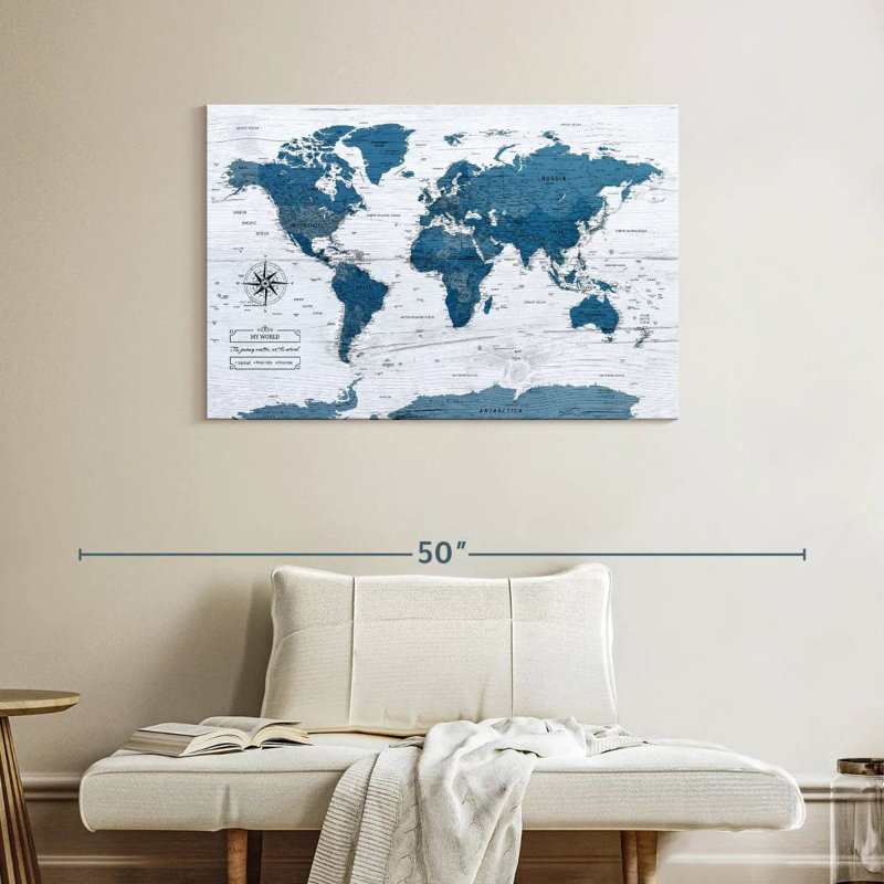 My World, punaise Amrico IV, H 26 po x l 39 po