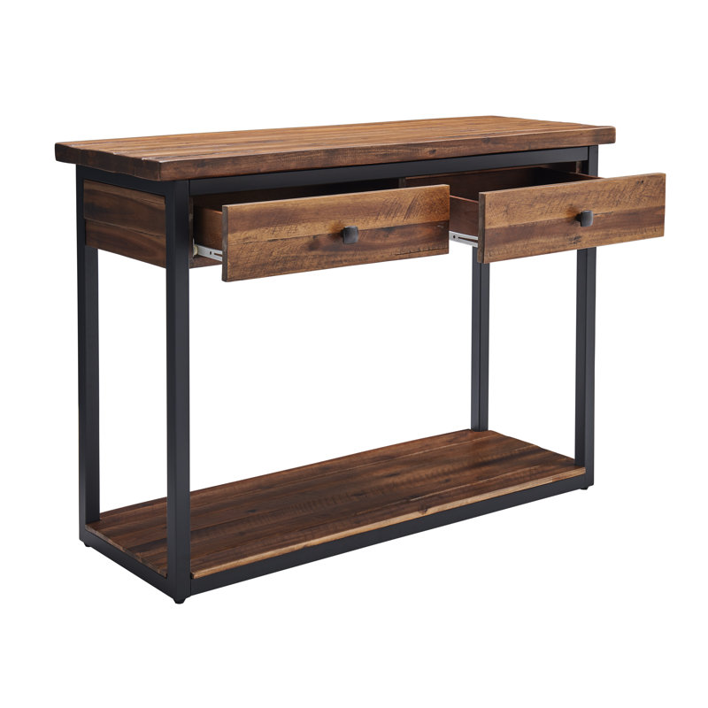109.22cm Solid Wood Top Console Table