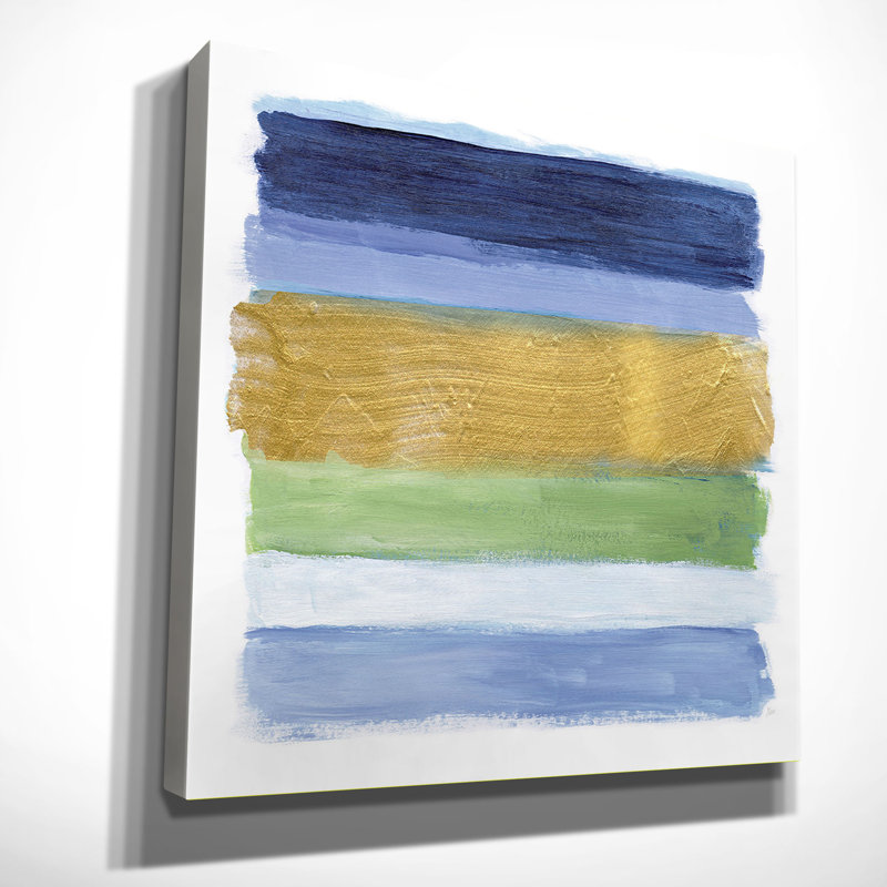 «Blue Strokes», reproduction d'art sur toile tendue, H 24 po x l 24 po x P 1,5 po
