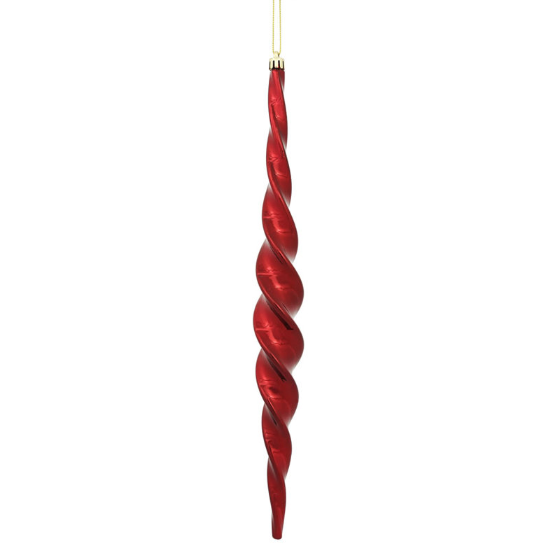 Ornement de Noël en forme de glaçon en spirale brillant, Vin
