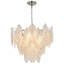 Suspension en verre en forme de feuille, lampe suspendue moderne 5* douilles E12
