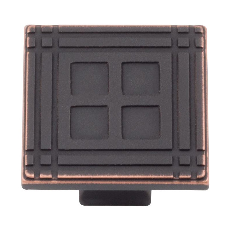 Bouton carré, Nickel satiné