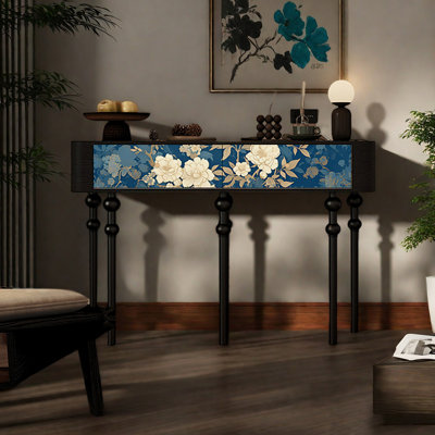 Console en bois à motif exquis