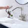 Single Hole Faucet Single-handle Bathroom Faucet with Deck Plate and Digital Display