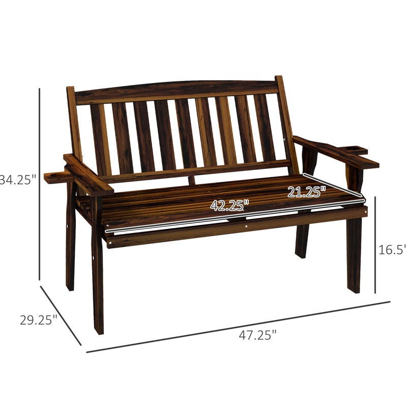 Banc de jardin en bois Chrystine