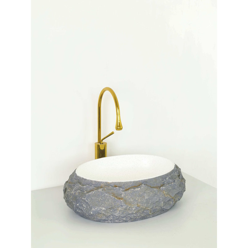 Lavabo vasque en pierre naturelle de 19,7 pouces, marbre artisanal en travertin au-dessus du comptoir pour la rénovation du meuble-lavabo