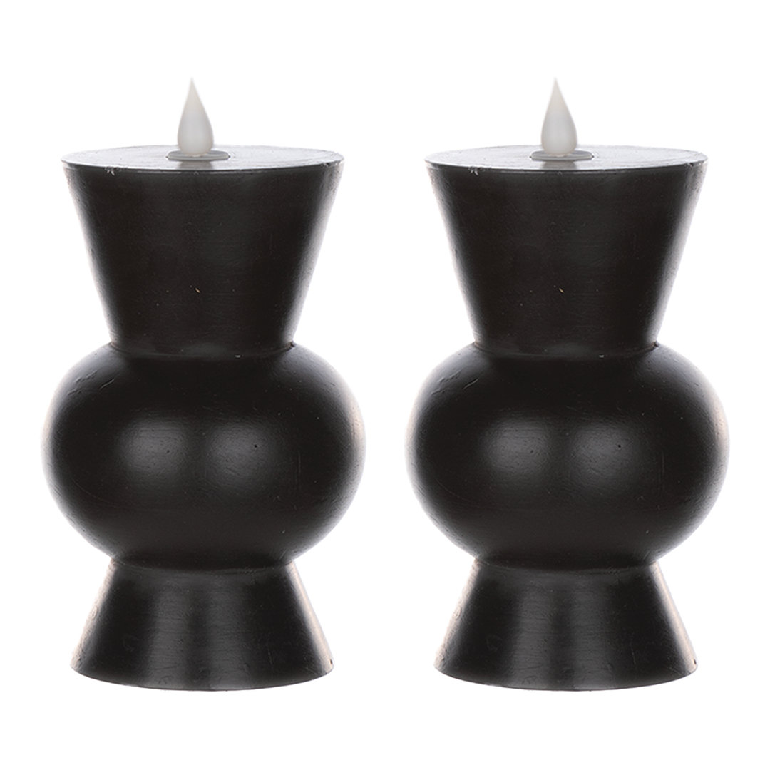 Unscented Flameless Pillar Candle (Set of 2) Orren Ellis